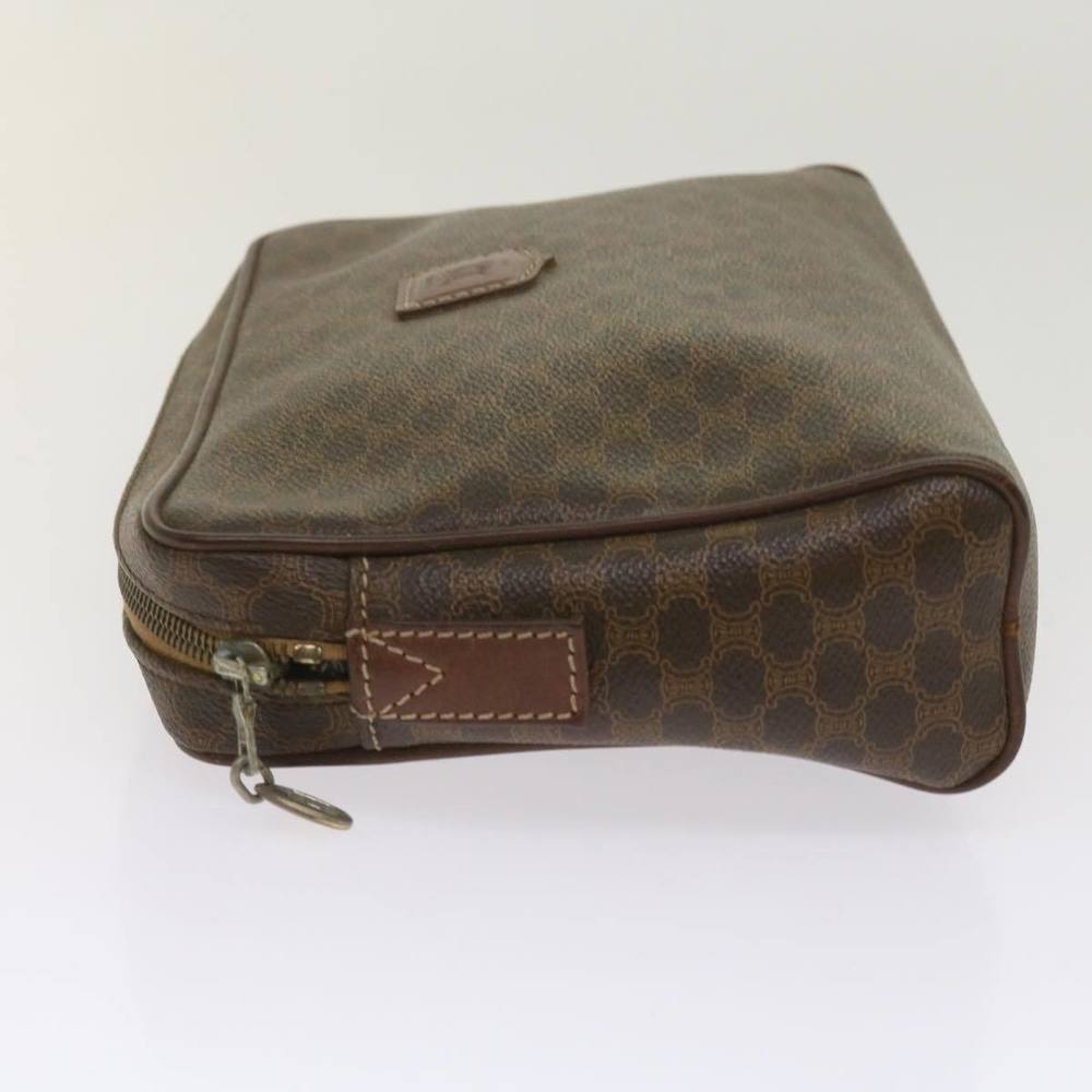 CELINE Macadam Canvas Clutch Bag PVC Brown Auth 65270 - Picture 4 of 16
